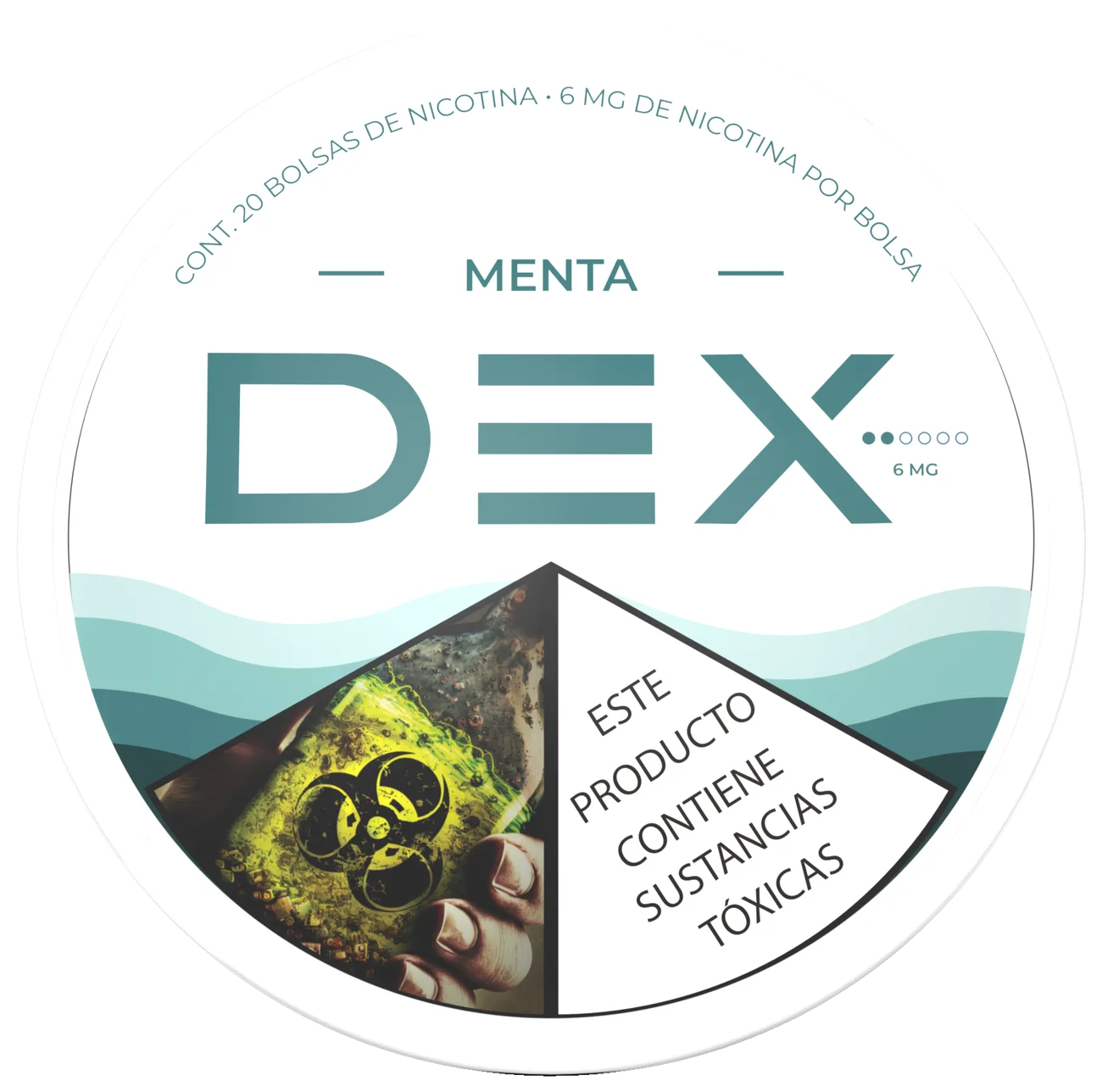 Lata DEX Menta — bolsas de nicotina
